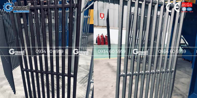 Làm sạch sơn cửa sắt Làm sạch sơn cửa sắt