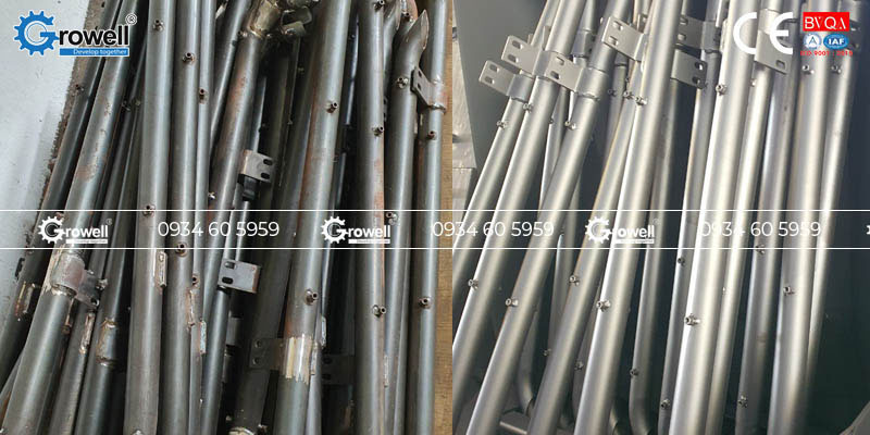 Làm sạch sơn cửa sắt Làm sạch sơn cửa sắt