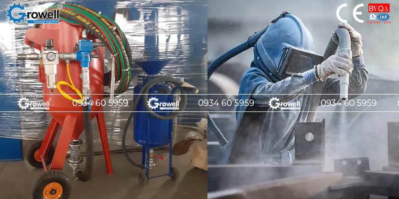 Máy bắn cát di động Máy bắn cát di động