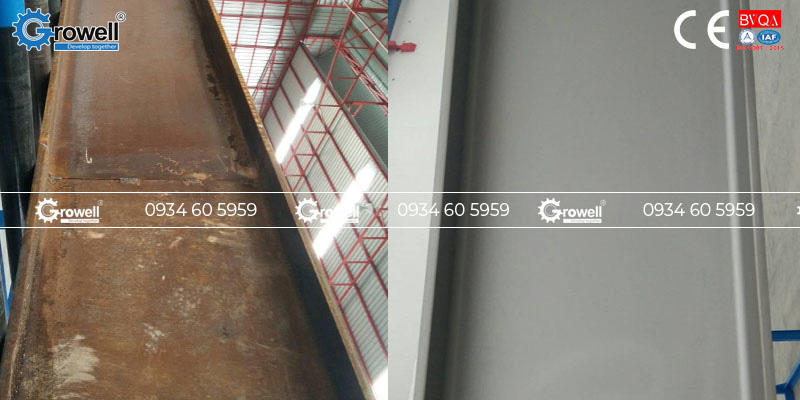 Phun cát phục hồi kết cấu thép Phun cát phục hồi kết cấu thép
