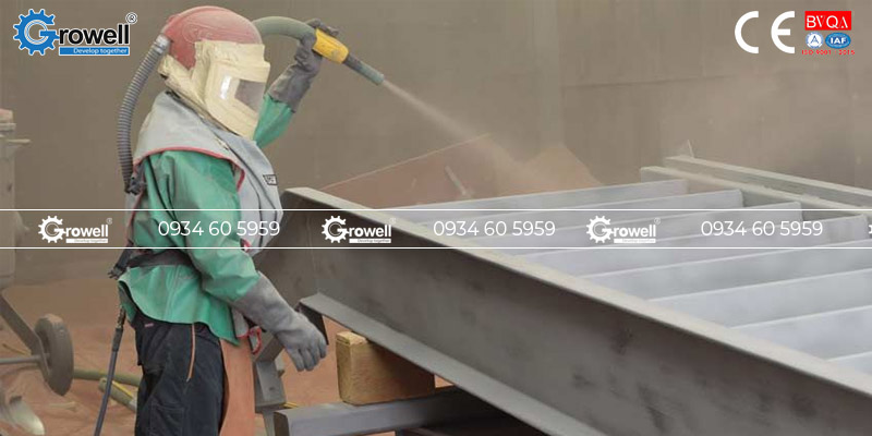 Phun cát phục hồi kết cấu thép Phun cát phục hồi kết cấu thép