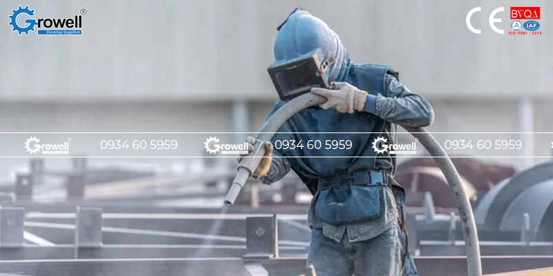 Phun cát phục hồi kết cấu thép Phun cát phục hồi kết cấu thép
