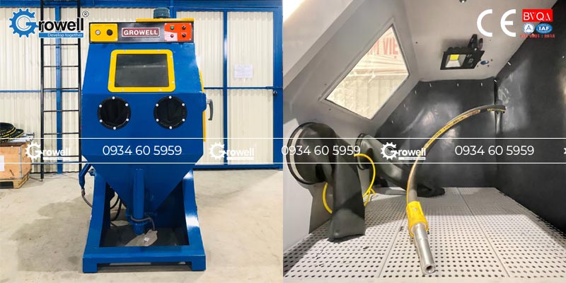Vận hành tủ bắn cát Vận hành tủ bắn cát