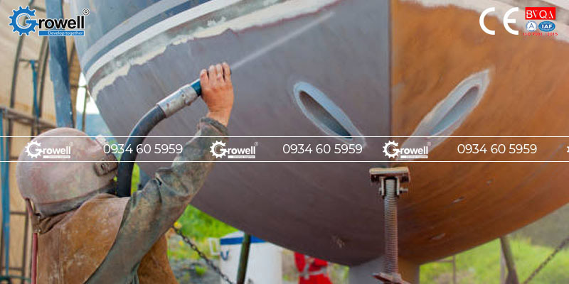 Công nghệ phun cát tẩy rỉ kim loại