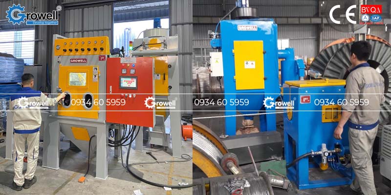 Máy phun cát tự động Máy phun cát tự động