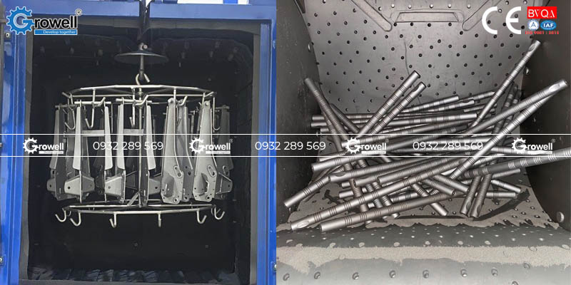 Phun bi làm sạch chi tiết cơ khí Phun bi làm sạch chi tiết cơ khí