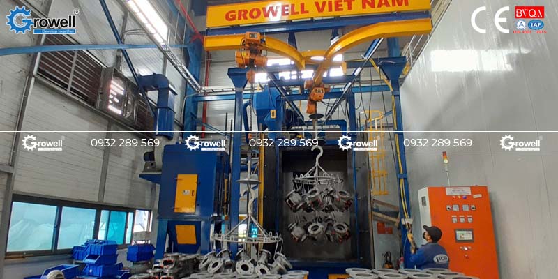 Phun bi làm sạch chi tiết cơ khí Phun bi làm sạch chi tiết cơ khí