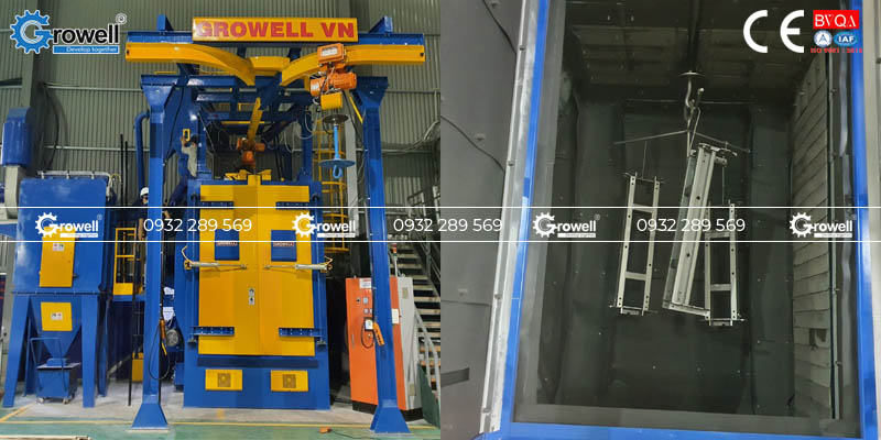 Máy bắn bi thép công nghiệp