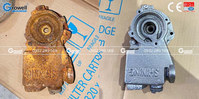 Máy phun bi thùng quay Máy phun bi thùng quay