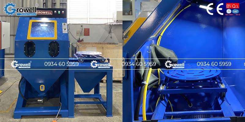 Tủ phun cát bàn xoay Tủ phun cát bàn xoay