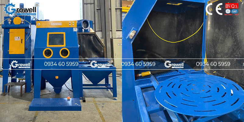 Tủ phun cát bàn xoay Tủ phun cát bàn xoay