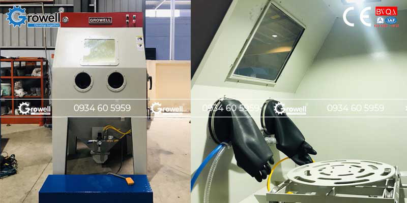 Tủ phun cát bàn xoay Tủ phun cát bàn xoay