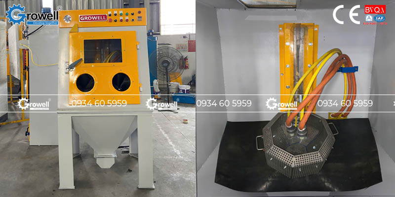 Máy phun cát lồng xoay Máy phun cát lồng xoay