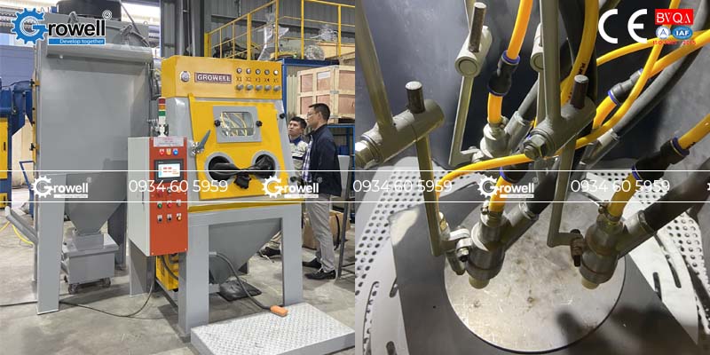 Máy phun cát tự động bàn xoay Máy phun cát tự động bàn xoay