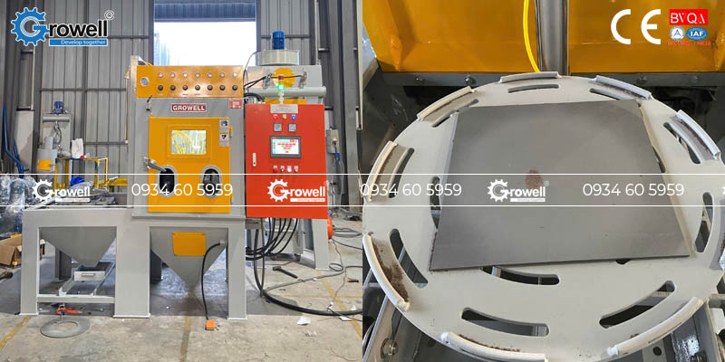 Máy phun cát tự động bàn xoay Máy phun cát tự động bàn xoay