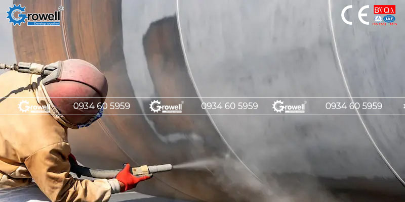 Bắn cát tẩy rỉ sét kim loại Bắn cát tẩy rỉ sét kim loại