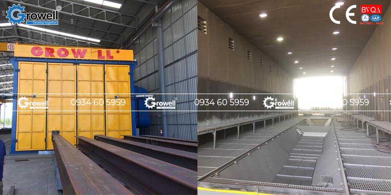 Bắn cát tẩy rỉ sét kim loại Bắn cát tẩy rỉ sét kim loại