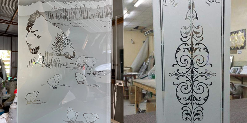 Tạo nhám mờ kính trang trí