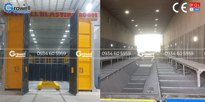 Buồng phun cát và tủ phun cát Buồng phun cát và tủ phun cát