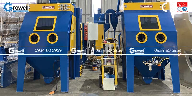 Máy bắn cát thùng kín Máy bắn cát thùng kín