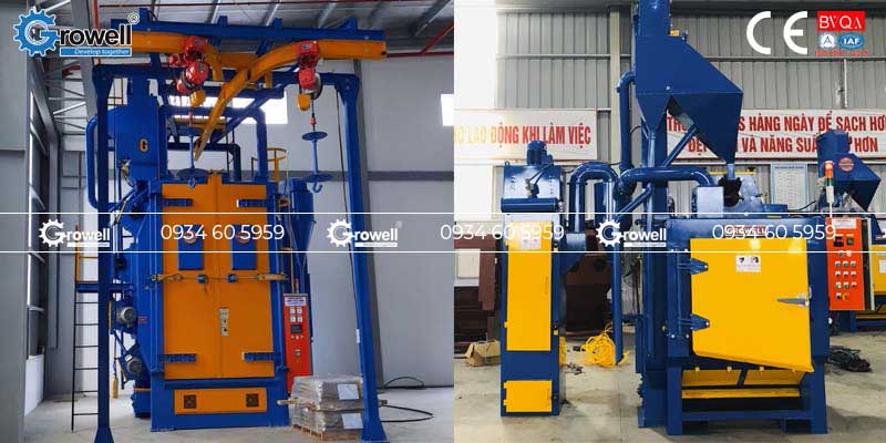 Máy bắn cát tẩy rỉ sắt thép