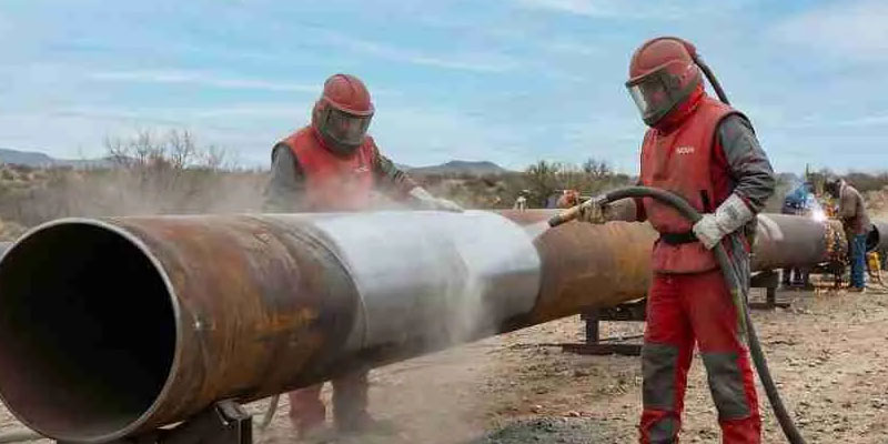 Máy bắn cát tẩy rỉ sắt thép