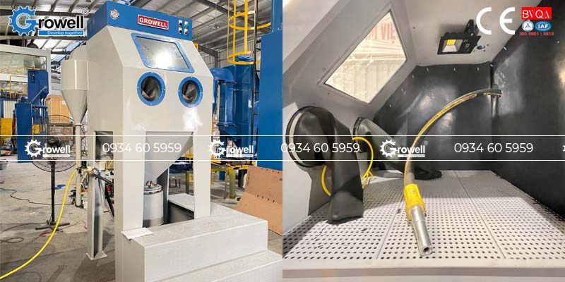 Máy bắn cát tẩy rỉ sắt thép
