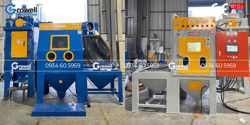 Tủ bắn cát bàn xoay