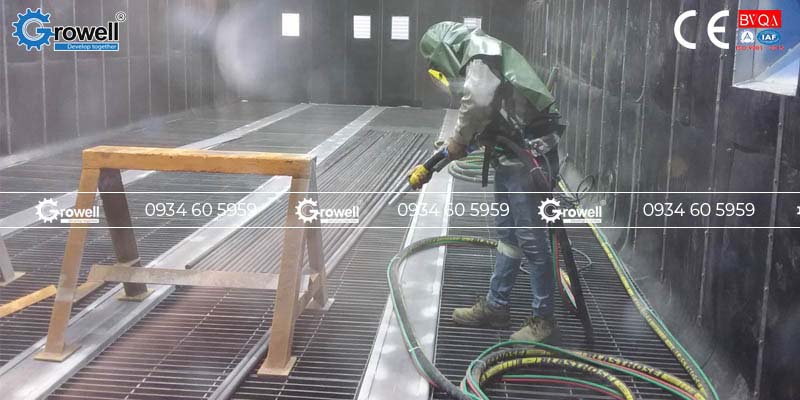 Cối phun cát 200 lít Cối phun cát 200 lít