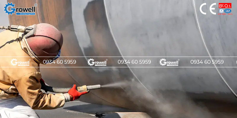 Máy phun cát tẩy rỉ sét Máy phun cát tẩy rỉ sét