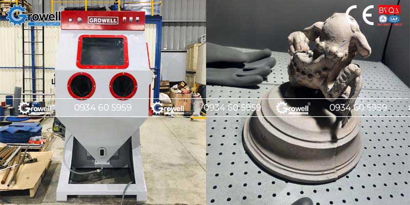 Máy bắn cát dạng tủ Máy bắn cát dạng tủ