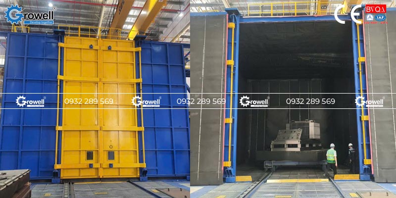 Máy phun bi bàn xoay tự động