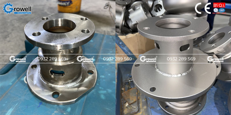 Máy phun bi bàn xoay tự động