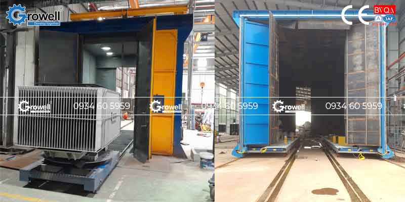 Buồng phun cát công nghiệp Buồng phun cát công nghiệp