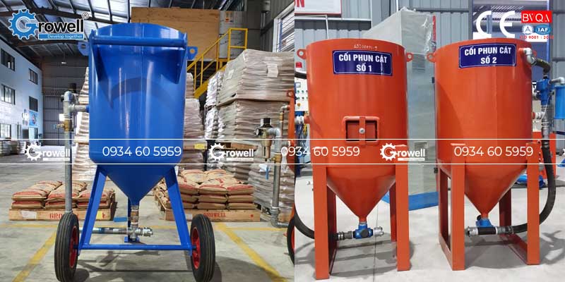 Cối phun cát áp lực
