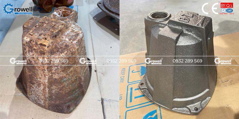 Máy phun bi tẩy rỉ vật đúc