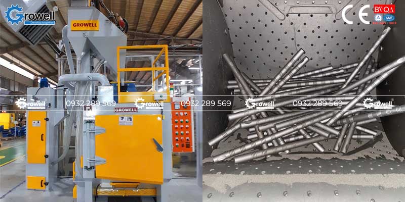 Máy phun bi tẩy rỉ vật đúc