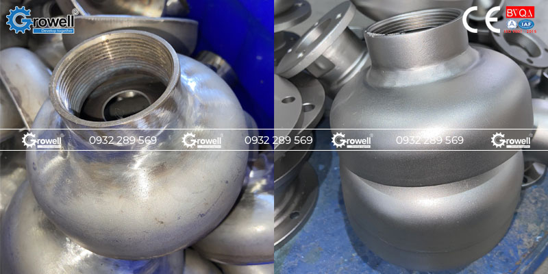 Máy phun bi xử lý bề mặt inox