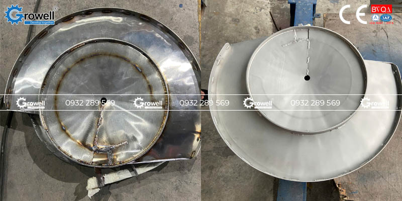 Máy phun bi xử lý bề mặt inox